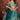 Coral Light Cyan Sequins Embroidered Crepe Wedding Lehenga Choli