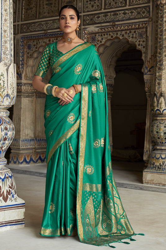 Kajal aggarwal pista green silk saree with blouse 5182 | South silk sarees,  Traditional silk saree, Wedding saree indian