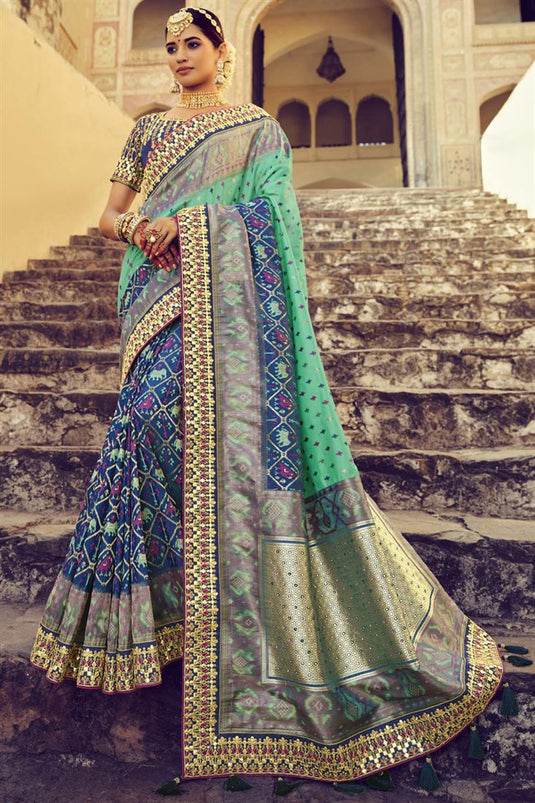 Fetching Patola Style Silk Border Work Function Wear Saree