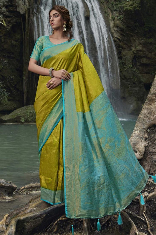 Green Color Function Trendy Kanjivaram Silk Saree