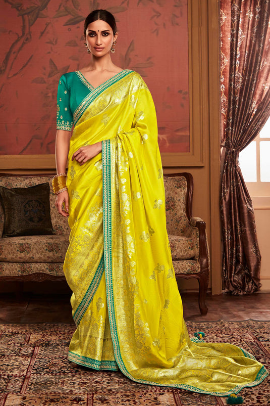 Buy Sunfire Creation Woven Paithani Pure Cotton, Cotton Silk Yellow Sarees  Online @ Best Price In India | Flipkart.com