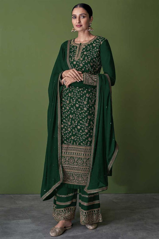 Green Color Georgette Fabric Beautiful Salwar Suit