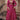 Rani Color Embroidered Readymade Long Anarkali Style Gown With Dupatta