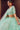 Net Fabric Embellished Embroidered Lehenga In Sea Green Color