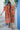 Party Wear Digital Printed Chinon Orange Kaftan