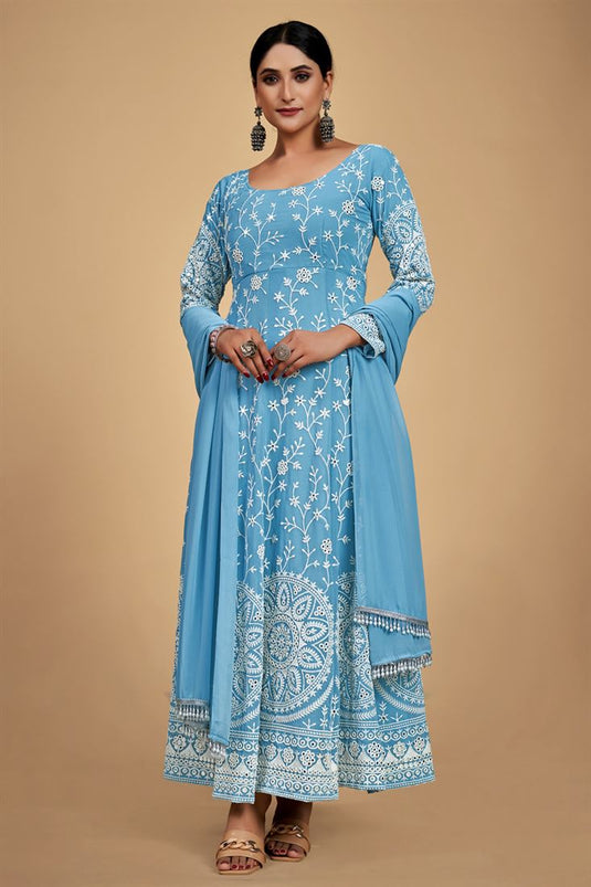 Sky Blue Pakistani Anarkali Kurta Lehenga Set, Readymade Indian Dress for  Wedding, Party, Traditional Wear, Ethnic Wear 3 Pcs Set for Women - Etsy
