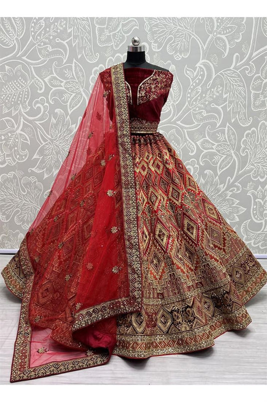 Indian Bridal Wear - White Sabyasachi Mughal Garden Lehenga – B Anu Designs